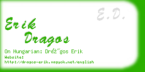 erik dragos business card